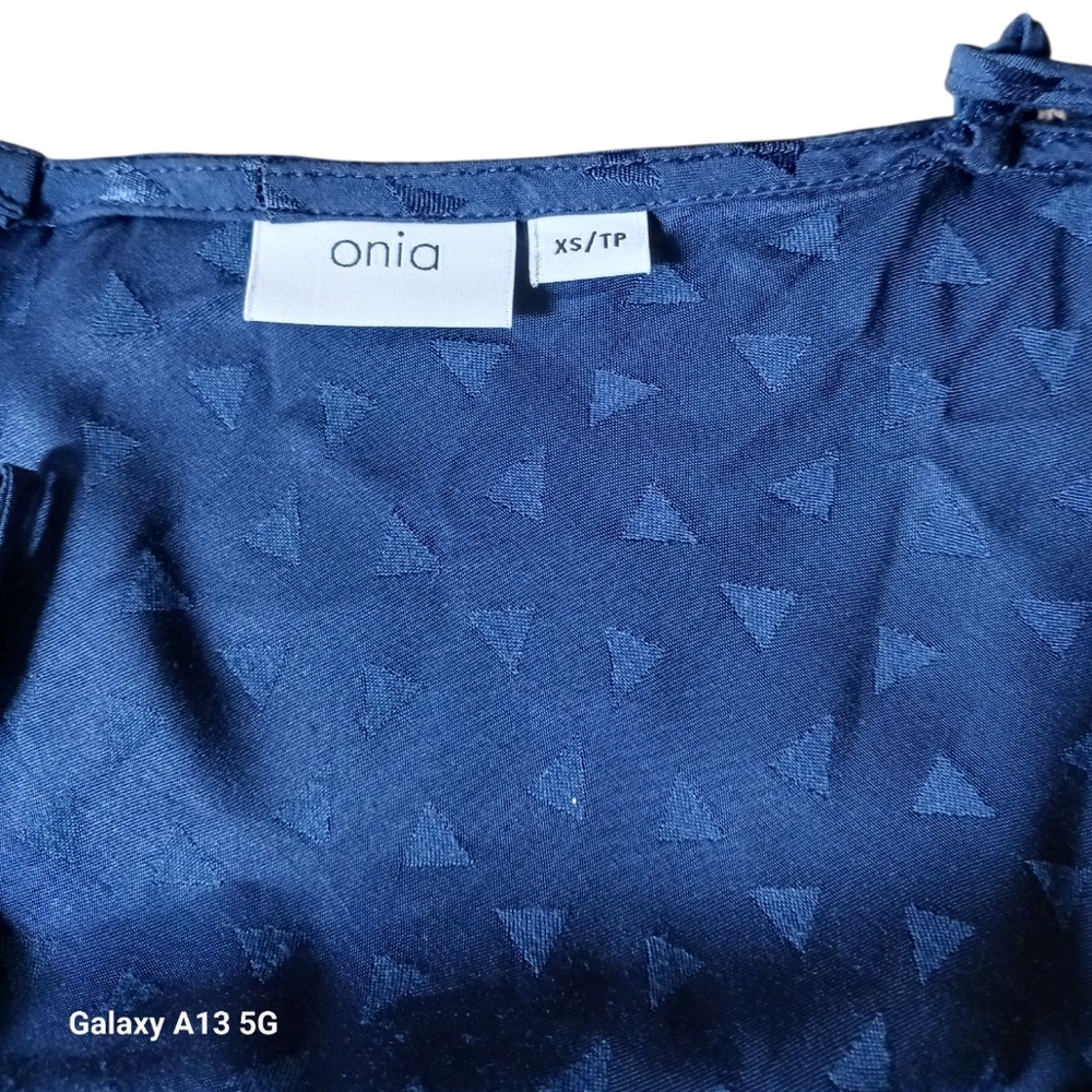 Onia Deep Blue Geometric Top